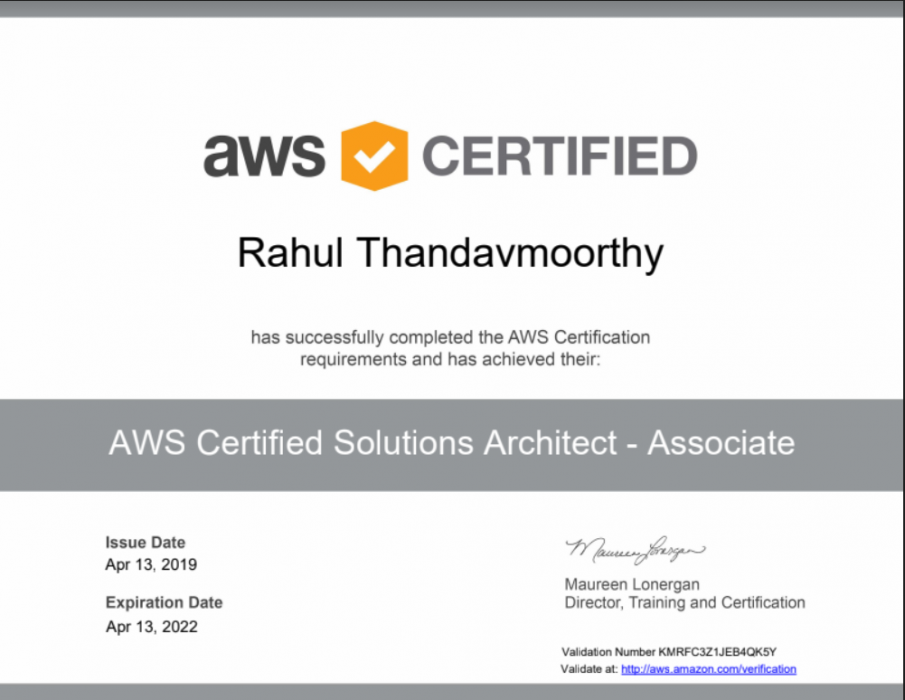 AWS Certified Solutions Architect